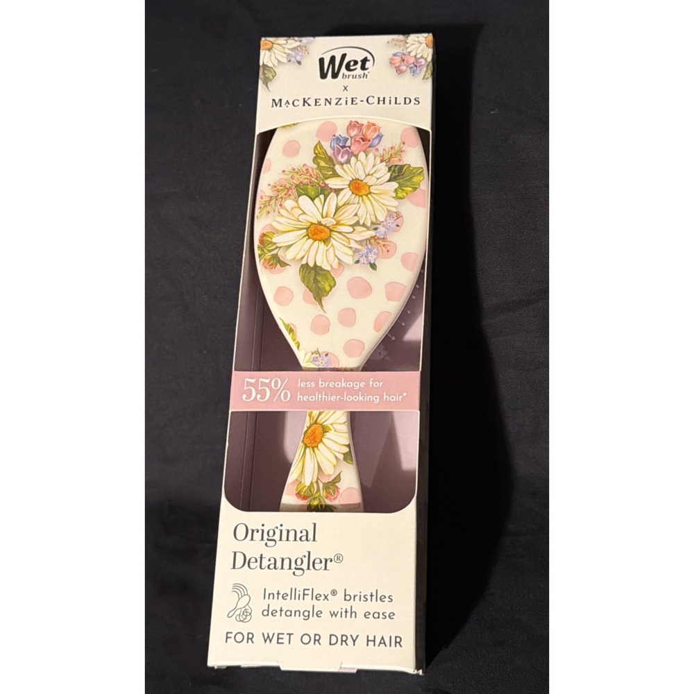 MacKenzie Childs x Wet Brush Target Wildflower Dot Detangler Hair Brush NEW